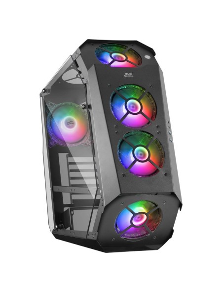 ÷ Caja atx semitorre gaming mars gaming mc51 black dise?o extremo 5 ventiladores 120mm chroma rgb late