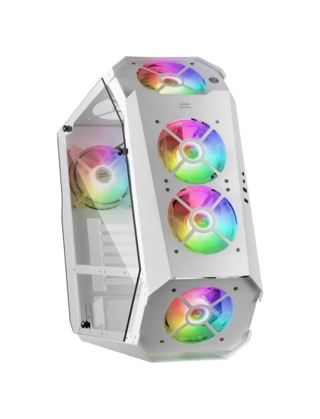 ÷ Caja atx semitorre gaming mars gaming mc51 white dise?o extremo 5 ventiladores 120mm chroma rgb late