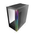 ÷ Caja e-atx torre gaming mars gaming mc-ultra black doble linea argb frontal y lateral de cristal tem