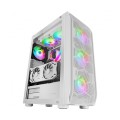 ÷ Caja e-atx torre gaming mars gaming mc-kx xxl white lateral cristal templado frontal mesh incluye 5 