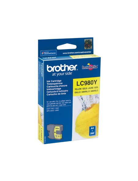 ÷ Tinta original brother lc980y amarillo 4.8ml