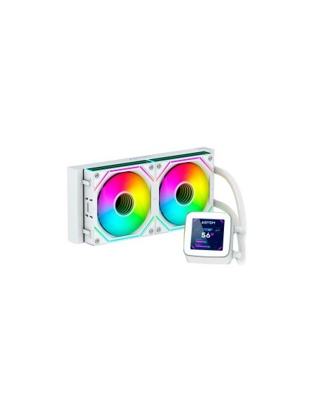 ÷ Sistema de refrigeracion liquida abysm ab324012 oceanic lcd 240 blanco argb dual fan