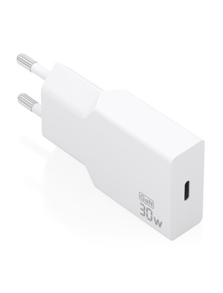 ÷ Aisens - cargador ultra delgado gan 30w, 1xusb-c pd3.0, blanco