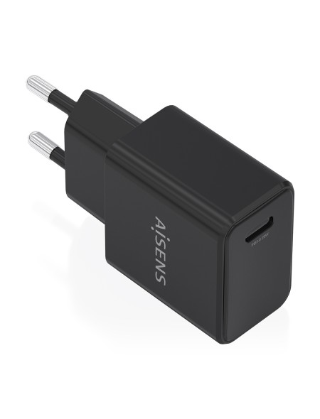 ÷ Aisens - cargador gan usb-c pd3.0 1xusb-c 20w, negro
