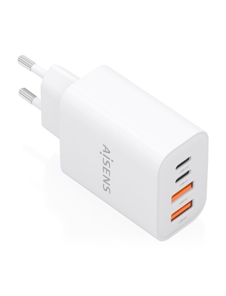 ÷ Aisens - cargador gan 32w, 2xusb-c pd3.0, 2xusb-a, blanco