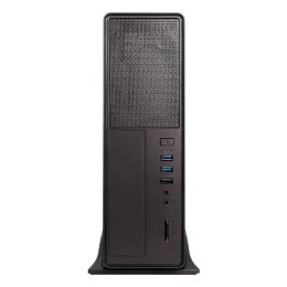 ÷ Caja microatx slim unyka matx 2010 color negro dise?o compacto formato horizontal y vertical con fue