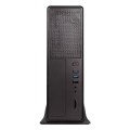 ÷ Caja microatx slim unyka matx 2010 color negro dise?o compacto formato horizontal y vertical con fue
