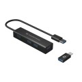÷ Hub usb 3.0 conceptronic hubbies06b 4 puertos usb 3.0 con adaptador usb-c color negro carcasa de alu