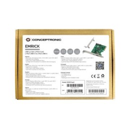 ÷ Controladora pcie conceptronic emrick09g pcie x4 2 puertos usb 3.2 gen2 ( usb-c,usb-a)