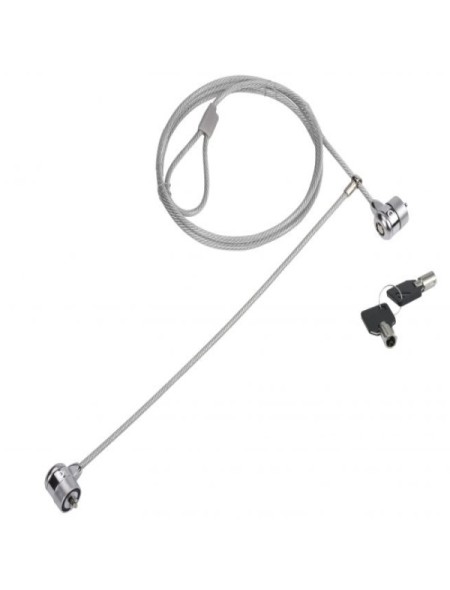 ÷ Cable de seguridad conceptronic con doble cabezal y llave 1.5m
