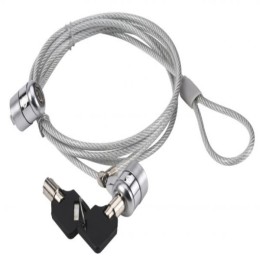 ÷ Cable de seguridad conceptronic con doble cabezal y llave 1.5m