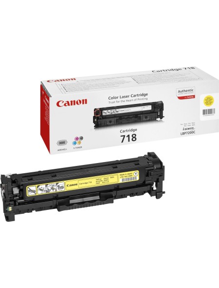 ÷ Tóner original canon crg-718y amarillo 2.900 páginas