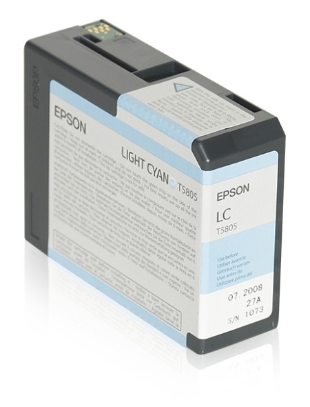 ÷ Tinta original epson t580500 cian claro c13t580500 80ml