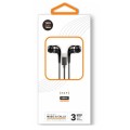Auriculares Intrauditivos earTECH Hop / Micrófono / Type-C 1.2m / Negros / TEC1305 / Tech One Tech