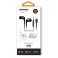 Auriculares Intrauditivos earTECH Hop / Micrófono / Type-C 1.2m / Negros / TEC1305 / Tech One Tech