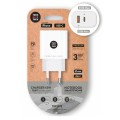 Cargador universal automático GAN 65W / 1x Type-C PD / 1x USB QC 3.0 / Tech One Tech / Blanco / TEC2270