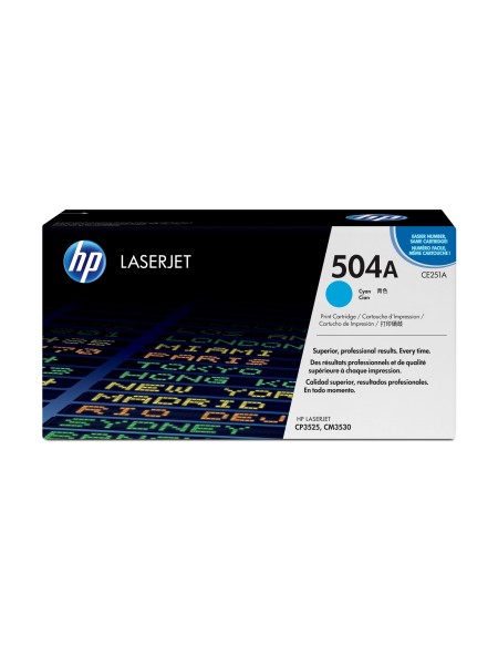 ÷ Tóner original hp ce251a cian 504a 7.000 páginas