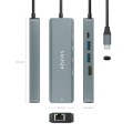 Hub 5 en 1 Type-c / 1xHDMI / 2x USB 3.0 / RJ-45 / PD 100W / 15cm / Aisens / Gris / ASUC-5P011-GR