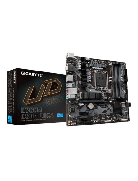 Placa base Gigabyte B760M DS3H DDR4 Socket 1700 / Matx / 4x DDR4 / 1x HDMI / 2x DP / 2x M.2 / Lan 2.5gbs