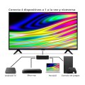 Splitter Hdmi 1x4 / Switch Bidireccional / 4K / 3D / Phoenix / Phhdmisplitter4 / Negro