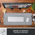 ÷ Alfombrilla logitech studio material reciclado pet superficie tela goma antideslizante 300x700mm gri
