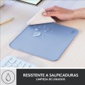 ÷ Alfombrilla logitech studio material reciclado pet superficie tela goma antideslizante 230x200mm gri