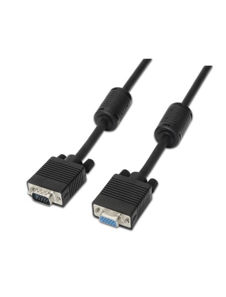 ÷ Aisens - cable svga con ferrita, hdb15/m-hdb15/h, negro, 1.8m