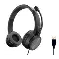Auriculares con Microfono flexible Conceptronic Polona / Usb / Cancelacion de ruido / Negro / POLONA05B