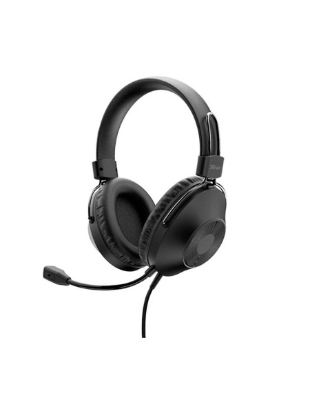 Auriculares Trust Ozzo / Usb / Micro incorporado / 40mm / Cable 2m / Negro / 24132