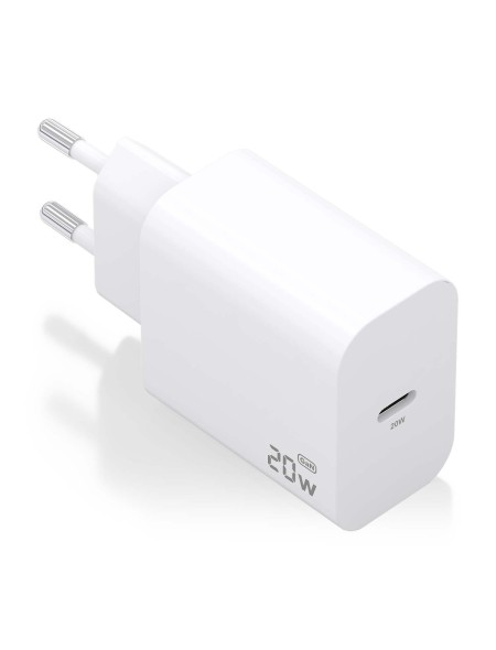 ÷ Cargador aisens gan 20w, 1xusb-c pd3.0, blanco