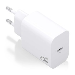 ÷ Cargador aisens gan 20w, 1xusb-c pd3.0, blanco