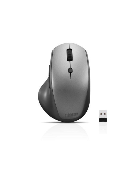 Raton Inalambrico Lenovo Thinkbook Ergonómico / 7 botones / 2400dpi / Plata -  Negro / 4Y50V81591