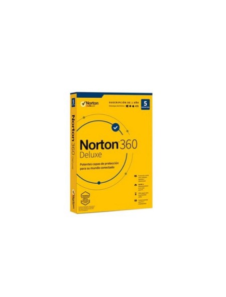 Antivirus Norton 360 Deluxe 50Gb / 1 Usuario / 5 Dispositivos / 1 Año / OEM