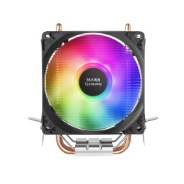 ÷ Ventilador con disipador para cpu mars gaming mcpu argb aluminio con base de cobre 2 heatpipes hct t