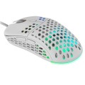 ÷ Mouse mars gaming rgb mm55w dise?o hive white 12800dpi a825pro switch huano superficie perforada ilu