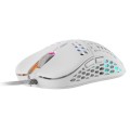 ÷ Mouse mars gaming rgb mm55w dise?o hive white 12800dpi a825pro switch huano superficie perforada ilu