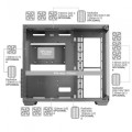 ÷ Caja e-atx torre gaming mars gaming mcv4 white xxl premium custom doble ventana de cristal templado