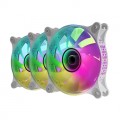÷ Kit 3xventilador interno argb mars gaming mf-3d kit white 12x12cm argb efecto espejo infinito