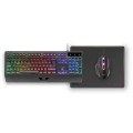 ÷ Teclado mouse y alfombrilla mars gaming mcp124es rgb h-mech, mouse huano rgb 3200dpi, alfombril