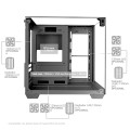 ÷ Caja microatx gaming mars gaming mcvisionmw triple cristal templado gpu 330mm 1x3.5 1x2.5 blanco