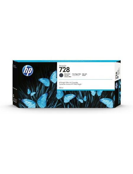 ÷ Tinta original hp n728 negro mate f9j68a 300ml
