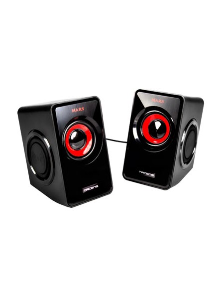 ÷ Altavoces 2.0 mars gaming ms1 10w rms vibro-subwoofer color negro y rojo