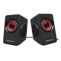 ÷ Altavoces 2.0 mars gaming ms1 10w rms vibro-subwoofer color negro y rojo