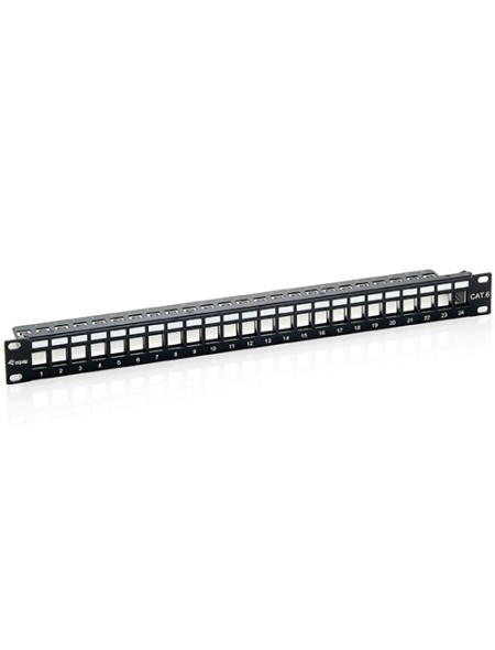 ÷ Patch panel vacio cat.6 apantallado 24 puertos keystone 1u