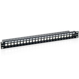 ÷ Patch panel vacio cat.6 apantallado 24 puertos keystone 1u