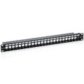 ÷ Patch panel vacio cat.6 apantallado 24 puertos keystone 1u