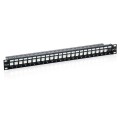 ÷ Patch panel vacio cat.6 apantallado 24 puertos keystone 1u
