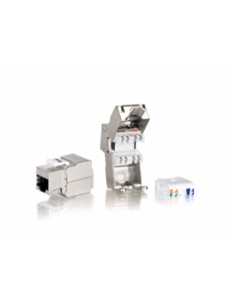 ÷ Kit 8 uds conector hembra rj45 ftp cat6 panel keystone tool free