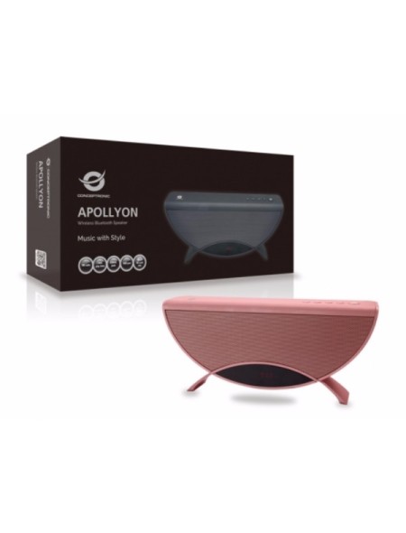 ÷ Altavoz bluetooth portable conceptronic apollyon color rojo reproduce mp3 desde usb/microsd radio fm