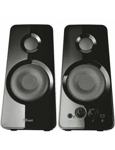 ÷ Altavoces 2.0 trust 2.0 tytan 18w rms 36w max autoalimentado usb conexion frontal auriculares negro